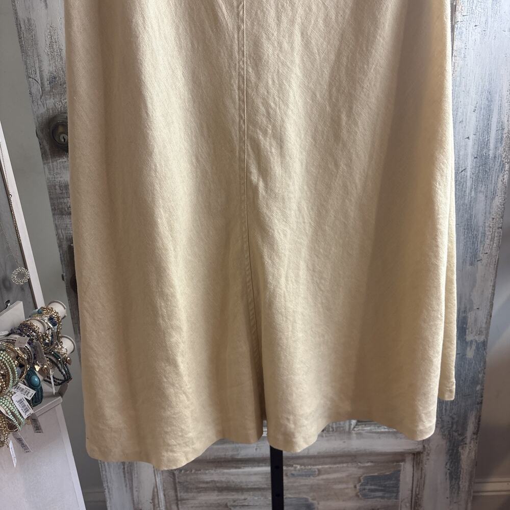 Ralph Lauren 100% Linen Tan Skirt Size 10 - Picture 11 of 11